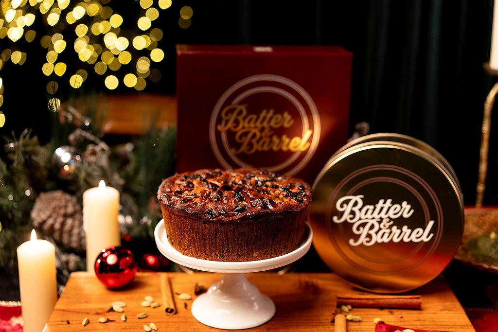 Premium Rum-Infused Dry Fruit Cake – Signature Gift Box & Tin Edition 1 kg (2.2 lb)