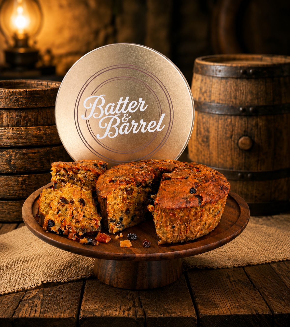 Premium Rum-Infused Dry Fruit Cake Tin Pack, 1 kg (2.2 lb)